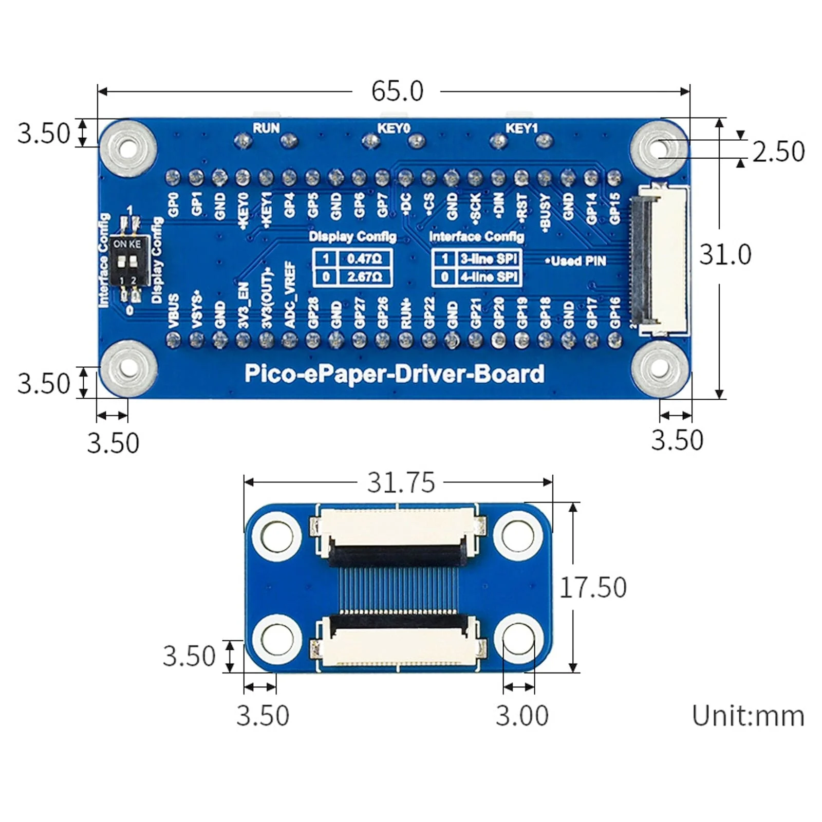 2.9" Flexible ePaper Display Module for Raspberry Pi Pico (296×128) - Image 7