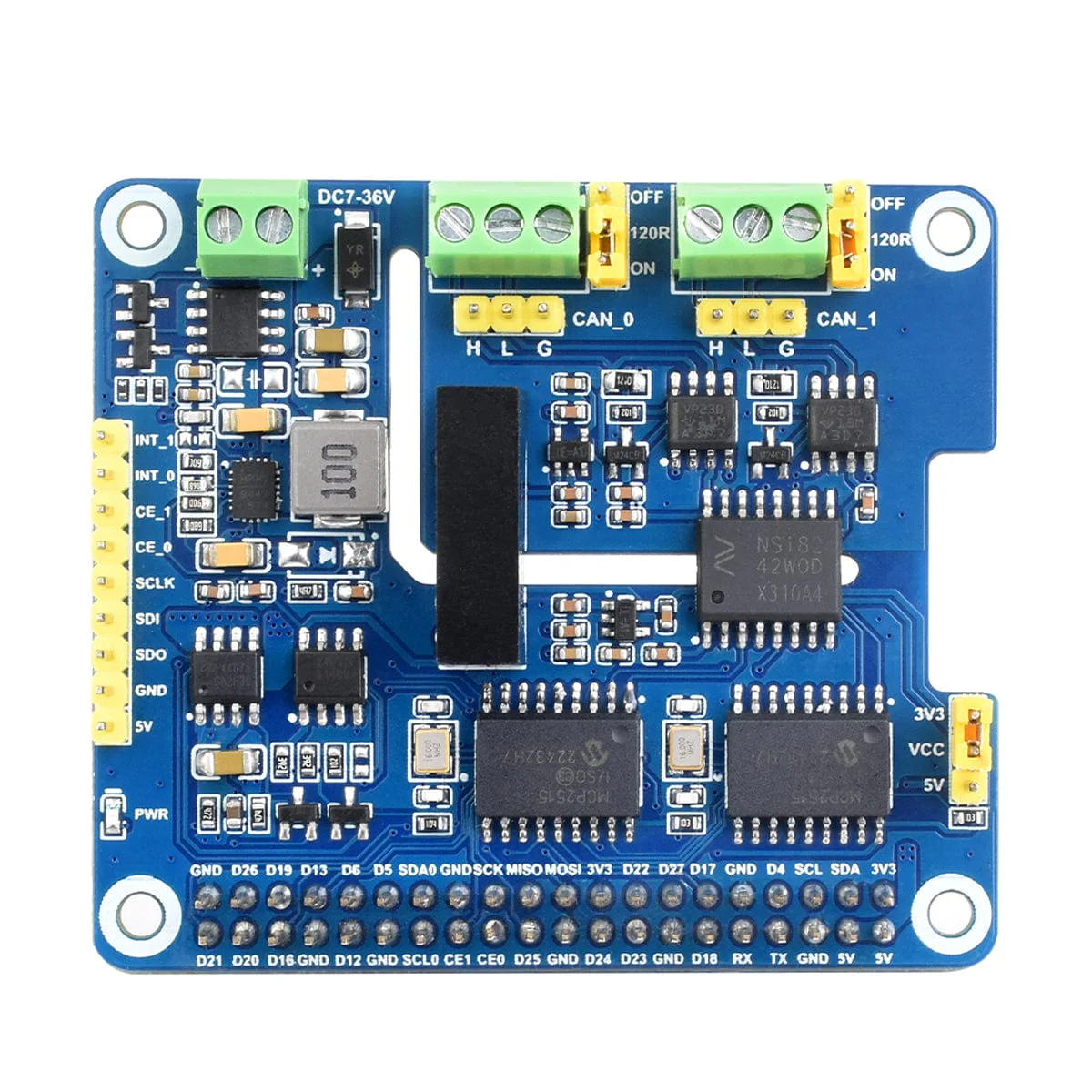 2-Channel Isolated CAN Bus Expansion HAT For Raspberry Pi - Image 3