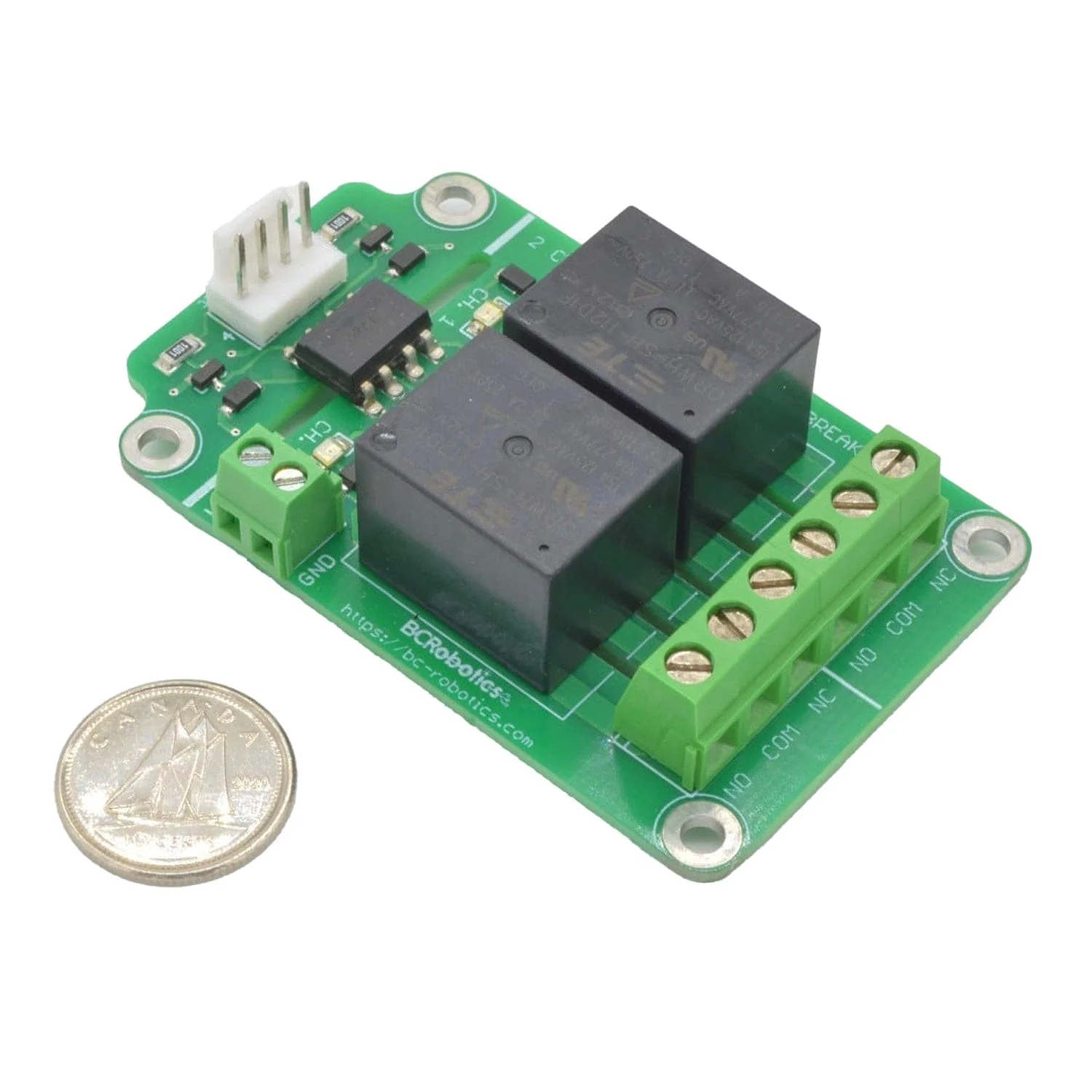 2 Channel Isolated Relay Breakout – 5V - Image 3