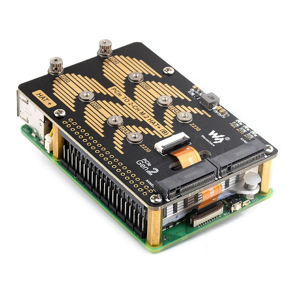 2-Channel M.2 HAT+ for Raspberry Pi 5 - Image 2