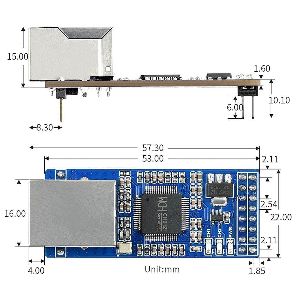 2-Channel UART to Ethernet Converter (CH9121) - Image 5