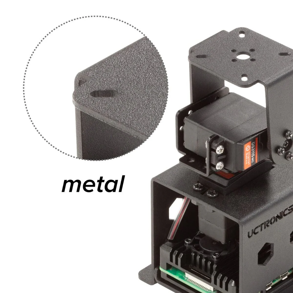 2 DoF Full Metal Pan Tilt Kit for Raspberry Pi 4 [Discontinued] - Image 3