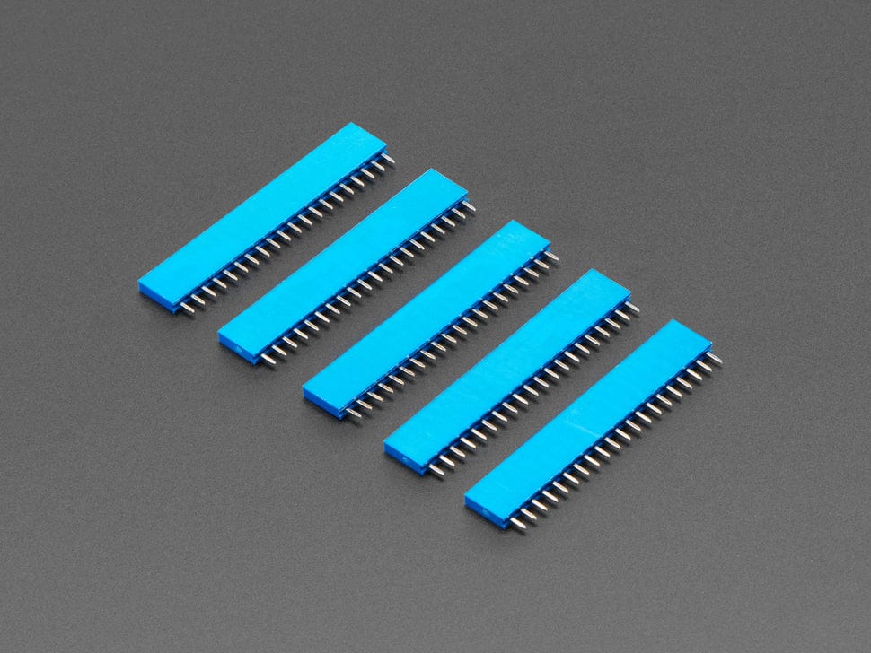 20-pin 0.1" Female Header - Blue - 5 pack