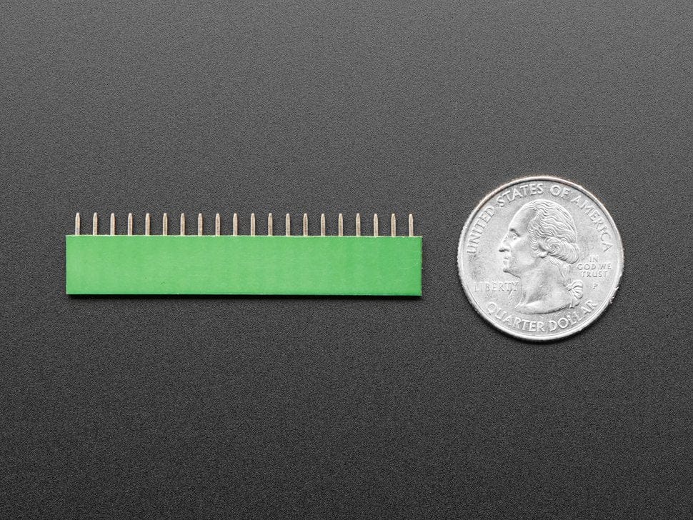 20-pin 0.1" Female Header - Green - 5 pack - Image 4