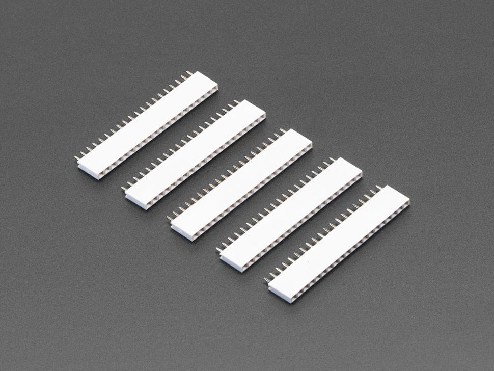 20-pin 0.1" Female Header - White - 5 pack - Image 2