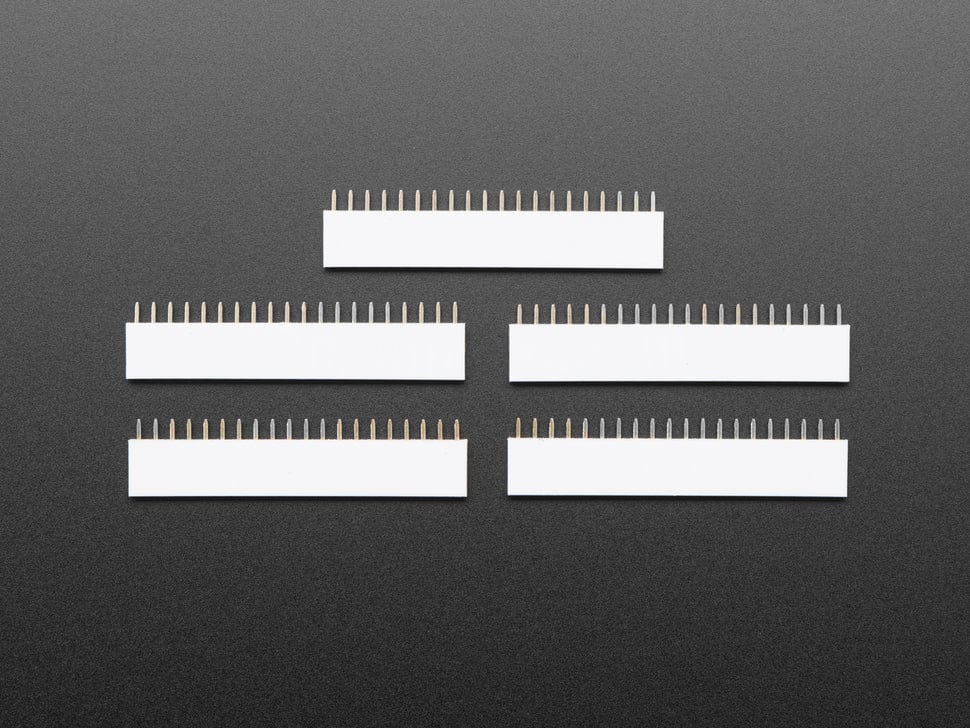 20-pin 0.1" Female Header - White - 5 pack - Image 3