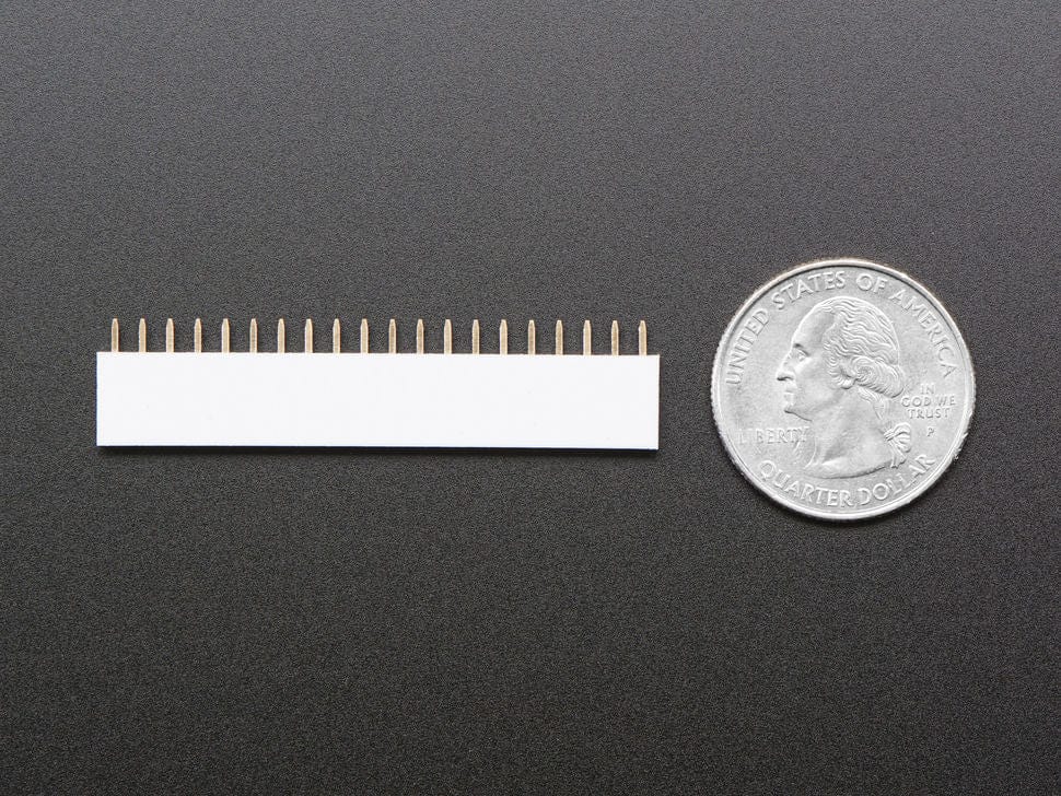 20-pin 0.1" Female Header - White - 5 pack - Image 4
