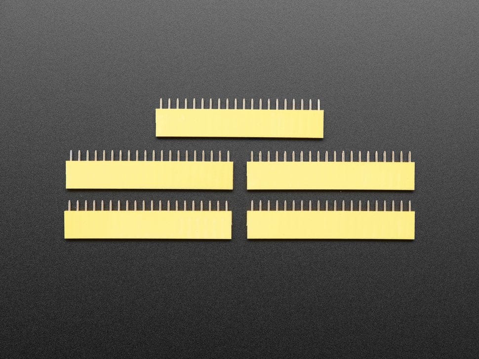 20-pin 0.1" Female Header - Yellow - 5 pack - Image 3