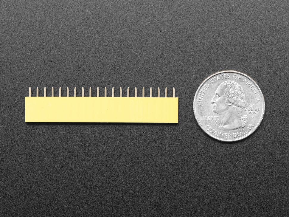 20-pin 0.1" Female Header - Yellow - 5 pack - Image 4