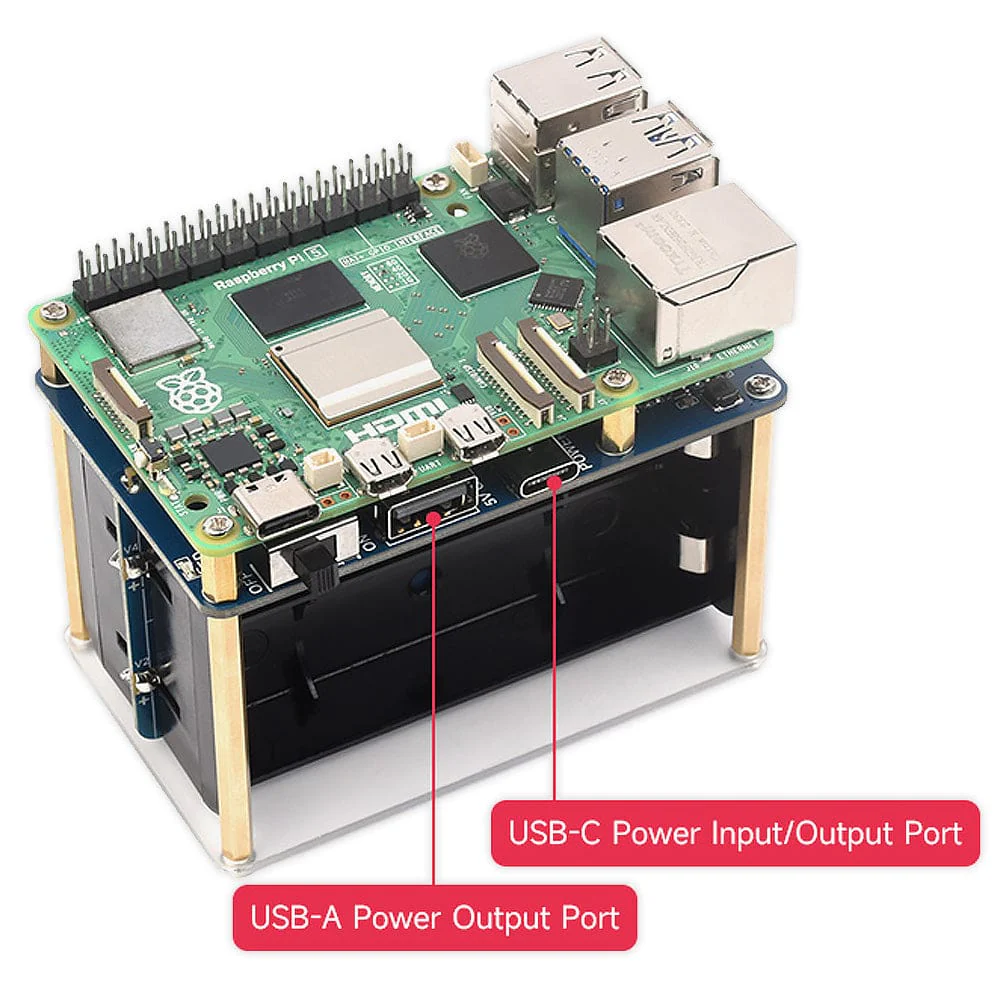 21700 UPS HAT (E) for Raspberry Pi 5/4/3 - Image 7