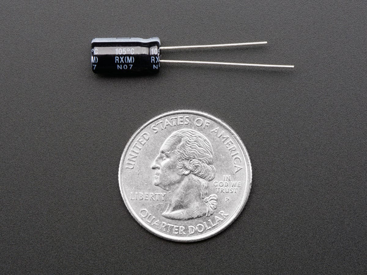 220uF 16V Electrolytic Capacitors - Pack of 10 - Image 3