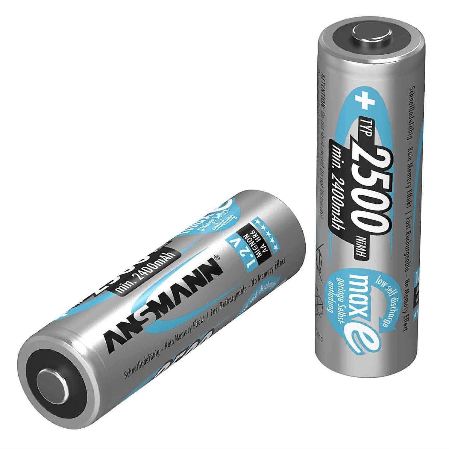2500mAh NiMH Rechargeable AA Batteries (4-Pack) - Image 3