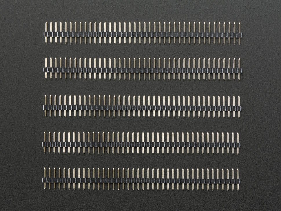 2mm Pitch 40-Pin Break-apart Male Headers - Pack of 5 - Image 2