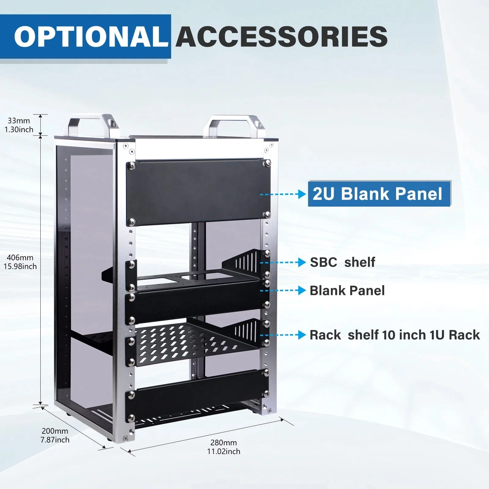 2U 10" Blank Panel for DeskPi RackMate - Image 4