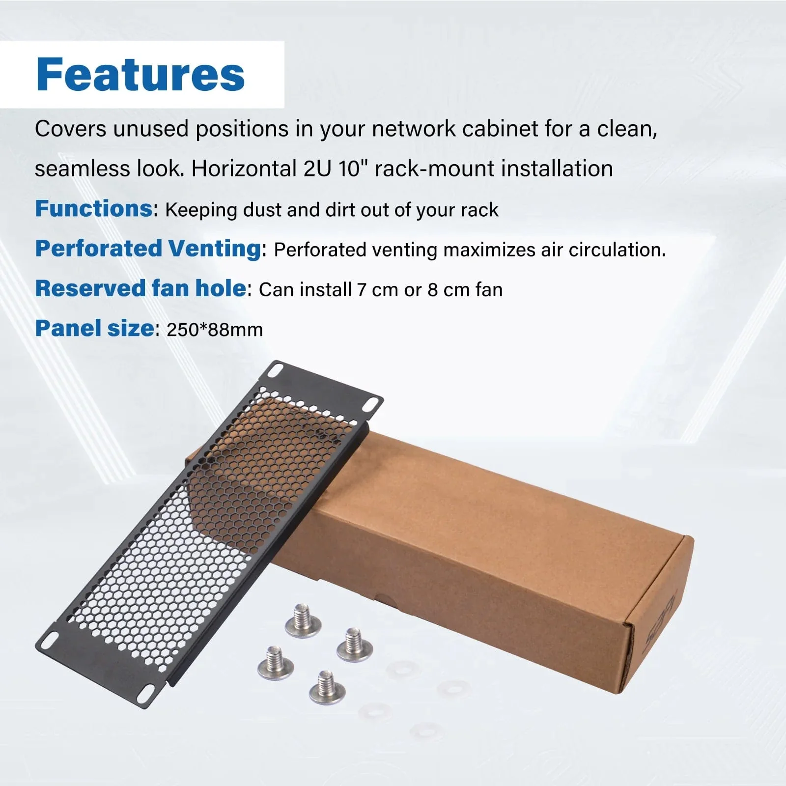 2U 10"  Venting Blank Panel for DeskPi RackMate - Image 3