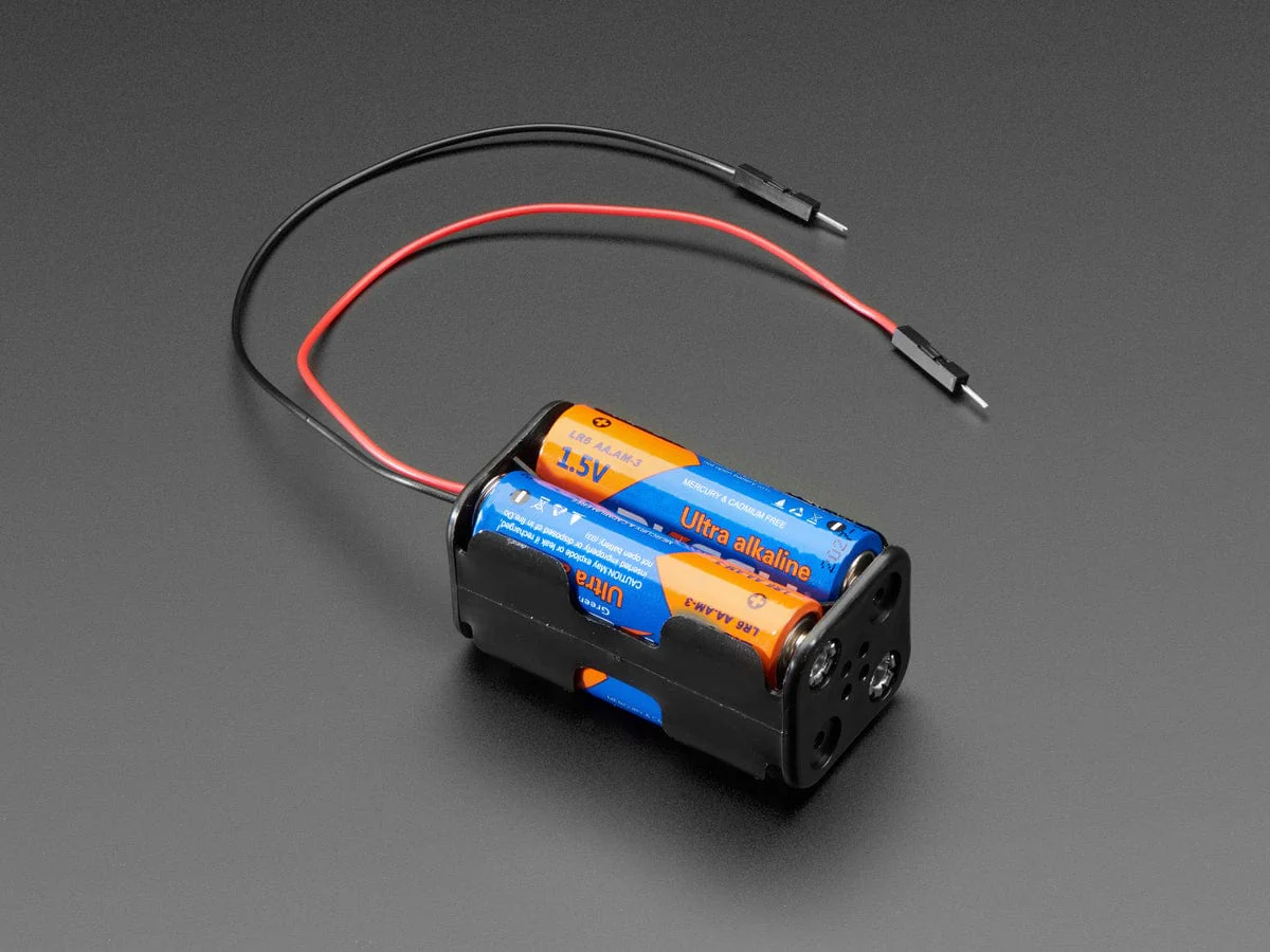 2x2 AA Battery Holder with Premium Jumper Header Wires - Image 2