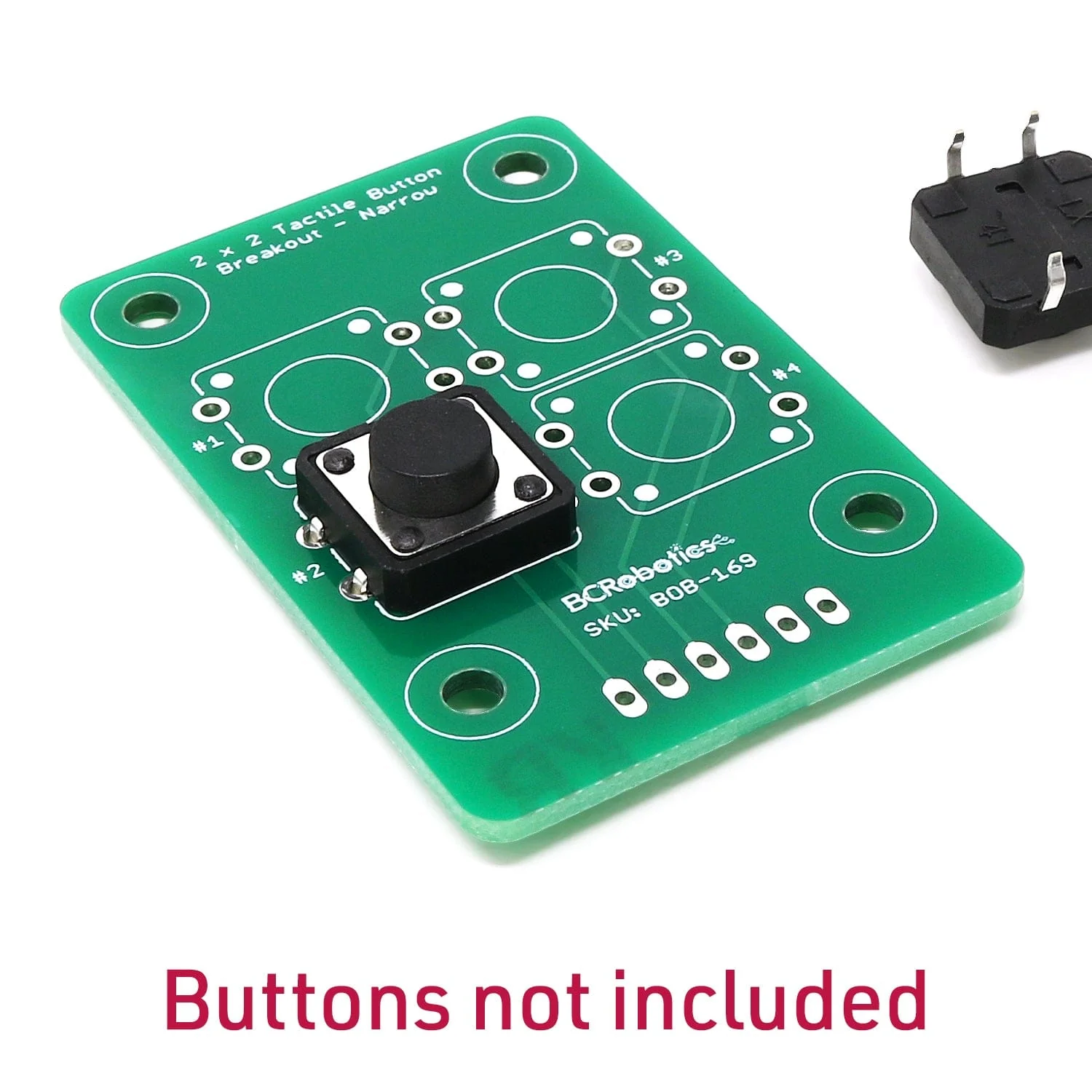 2x2 Tactile Button Breakout - Narrow - Image 2