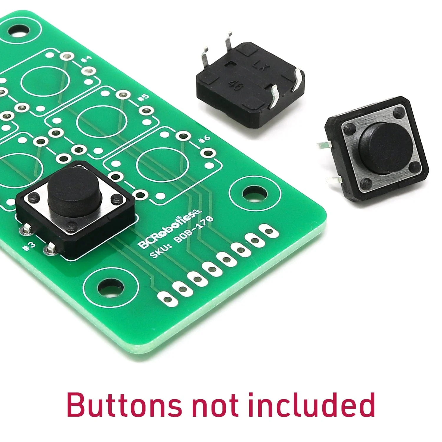 2x3 Tactile Button Breakout - Narrow - Image 2