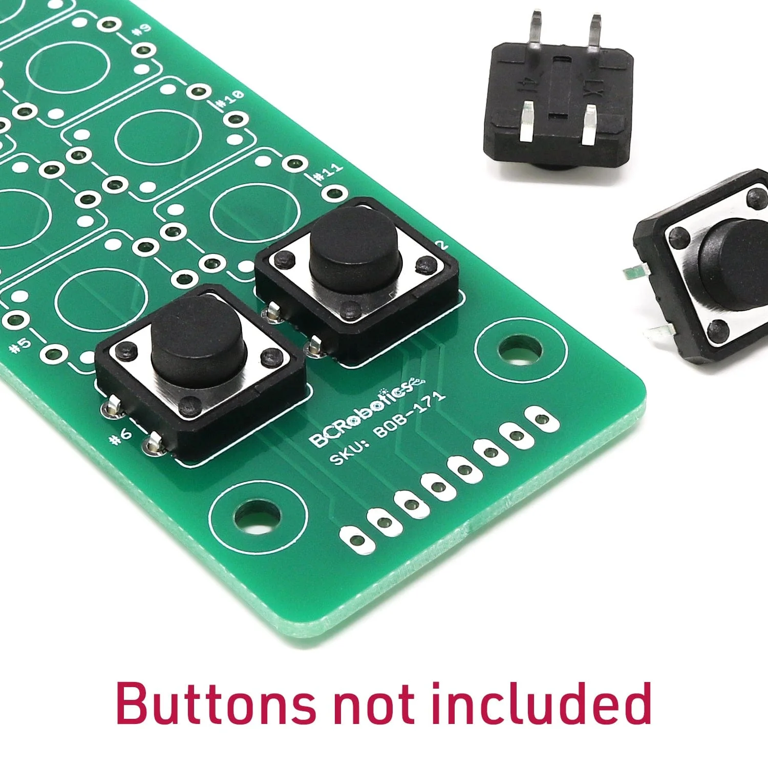 2x6 Tactile Button Breakout - Narrow - Image 2