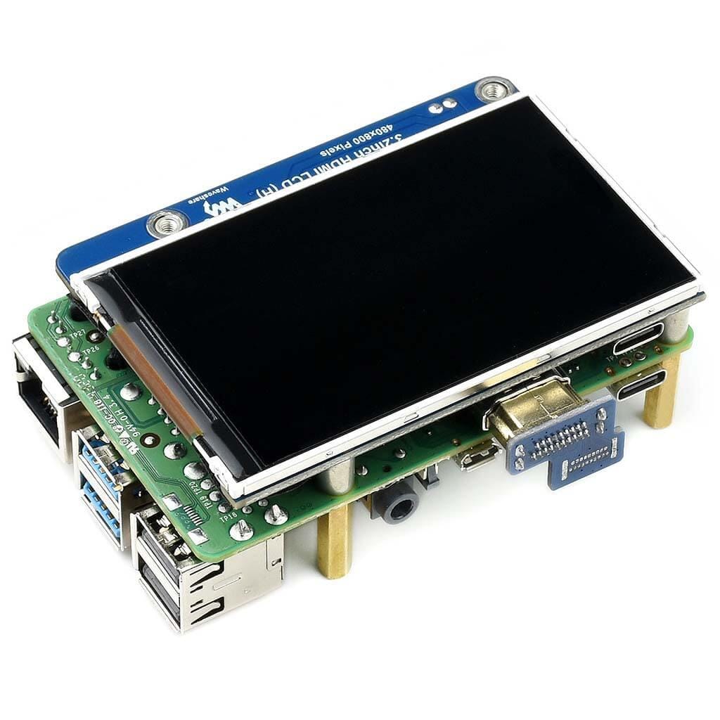 3.2" IPS HDMI LCD Display for Raspberry Pi (800x480) - Image 2