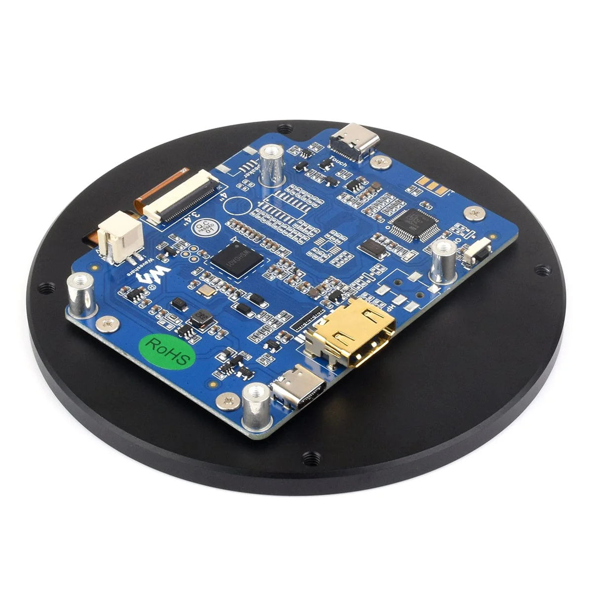 3.4" HDMI Round Touch Display for Raspberry Pi (800x800) - Image 3