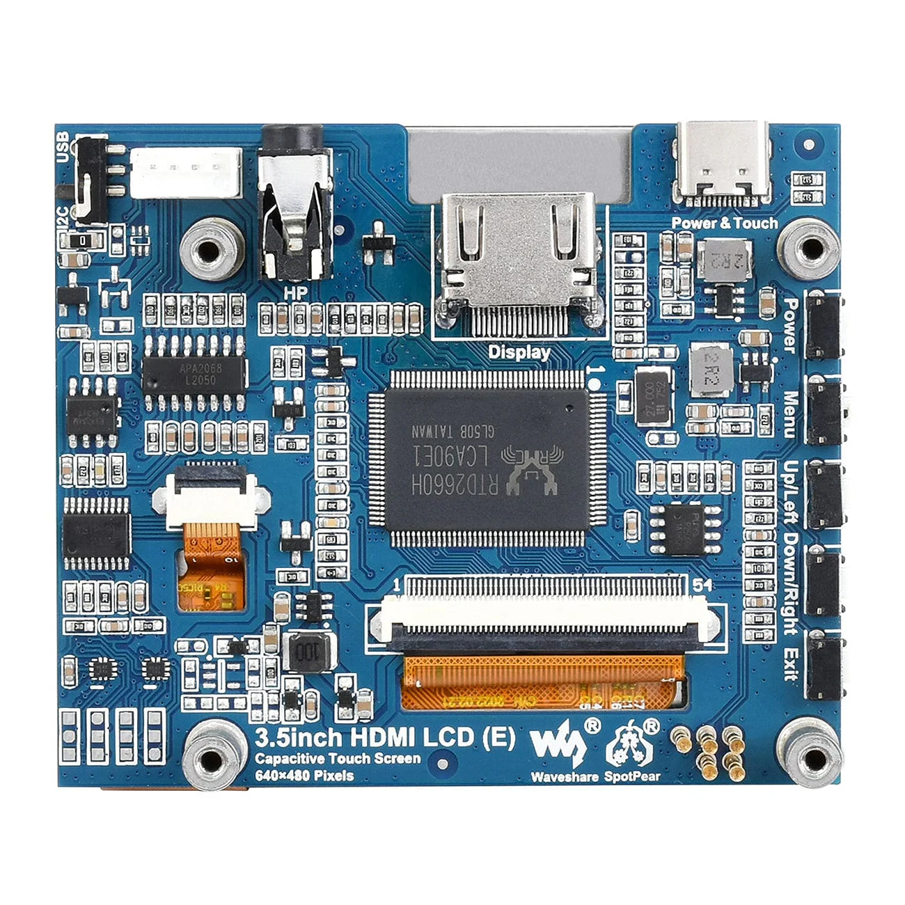 3.5" HDMI Capacitive Touch IPS LCD Display (640×480) - Image 3