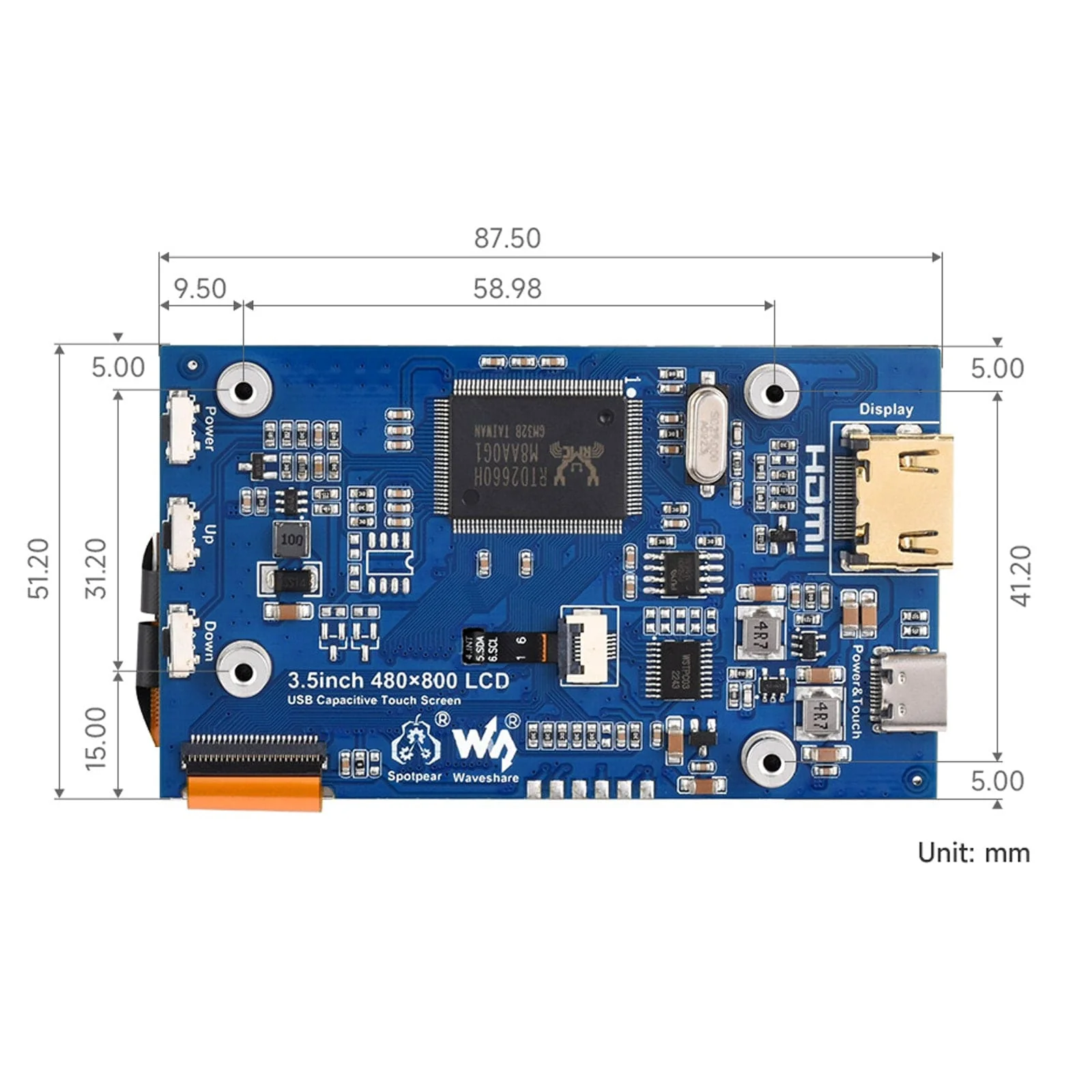 3.5" IPS Capacitive Touch LCD Display (480x800) - Image 5
