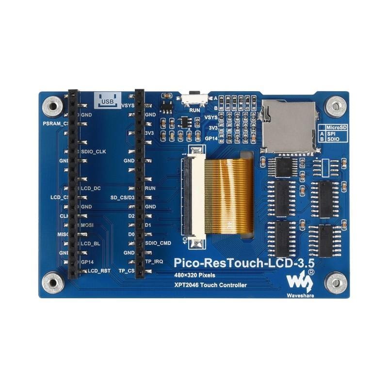 3.5" Touchscreen IPS LCD Display for Raspberry Pi Pico (480x320) - Image 2