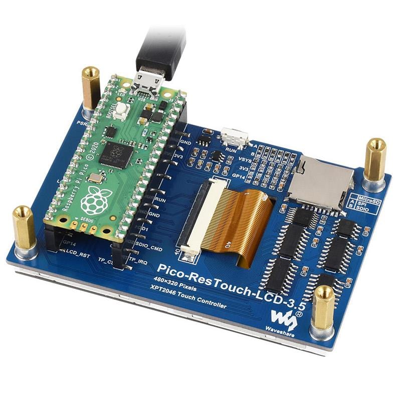 3.5" Touchscreen IPS LCD Display for Raspberry Pi Pico (480x320) - Image 4