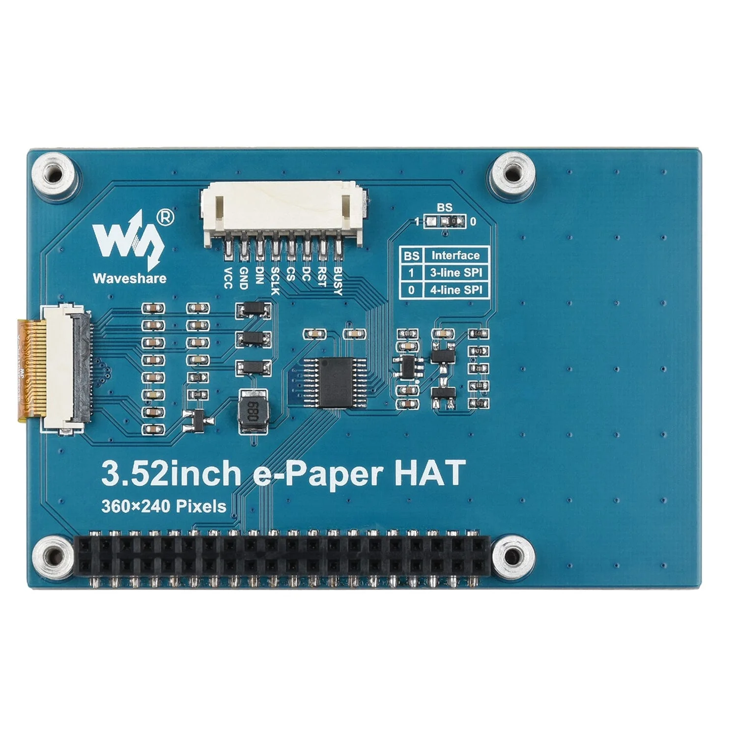 3.52" ePaper HAT for Raspberry Pi (360x240) - Image 6