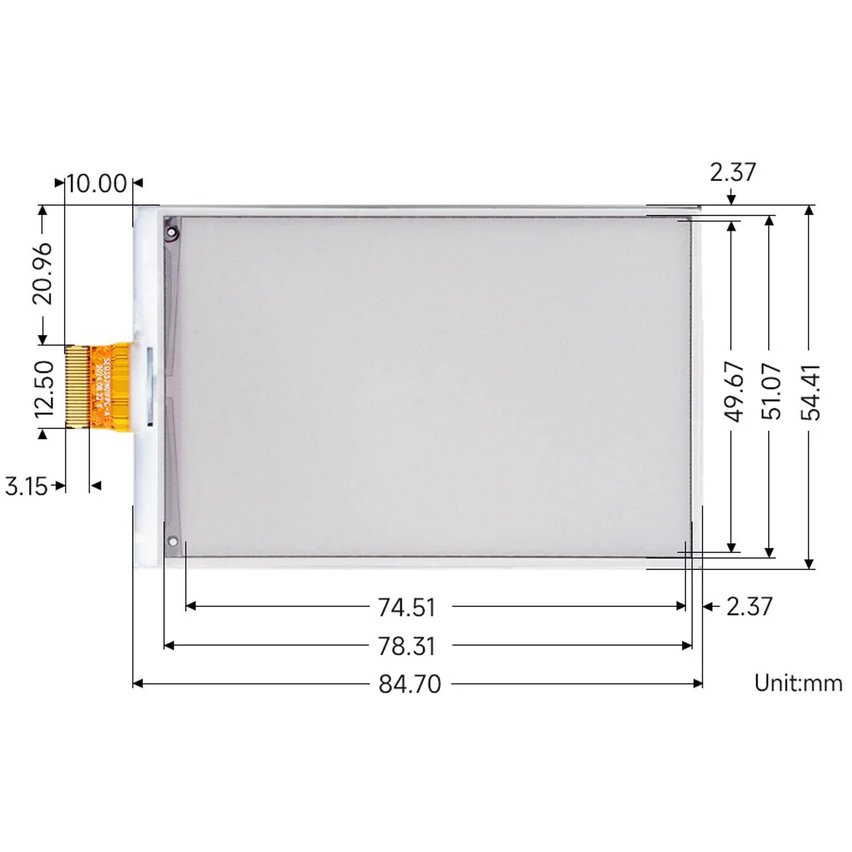 3.52" ePaper Display Raw Panel - Red/Black/White (360x240) - Image 5