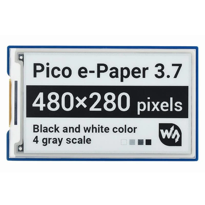 3.7" ePaper Display for Raspberry Pi Pico (480x280)