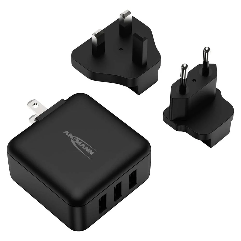 ANSMANN 3-Port USB Travel Charger - 5V 3A (15W) - Image 4