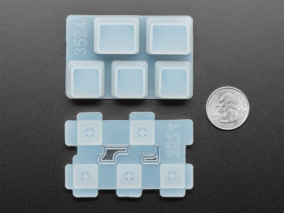 3 x 1U and 2 x 1.25U "Ctrl" Silicone Keycap Molds (MX Compatible Switches) [Discontinued] - Image 3