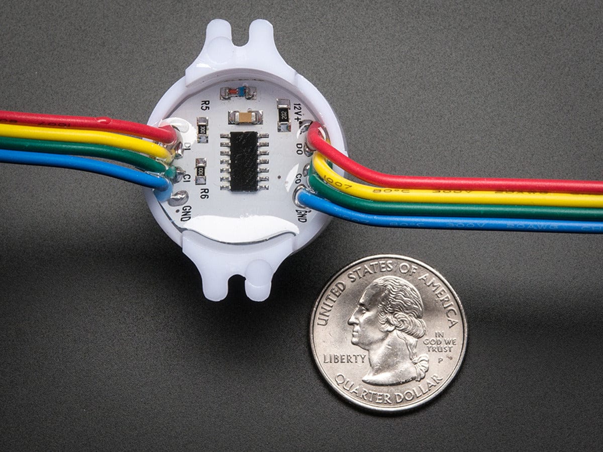 30mm Dots - 12V Digital RGB LED Pixels (Strand of 20) (WS2801) - Image 3