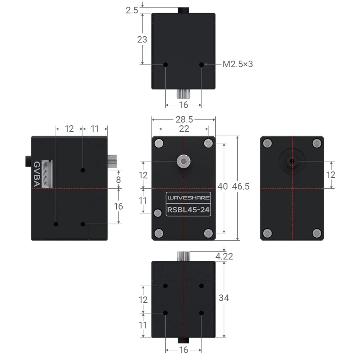 RS485 Servo Motor (35kg.cm) - Image 5
