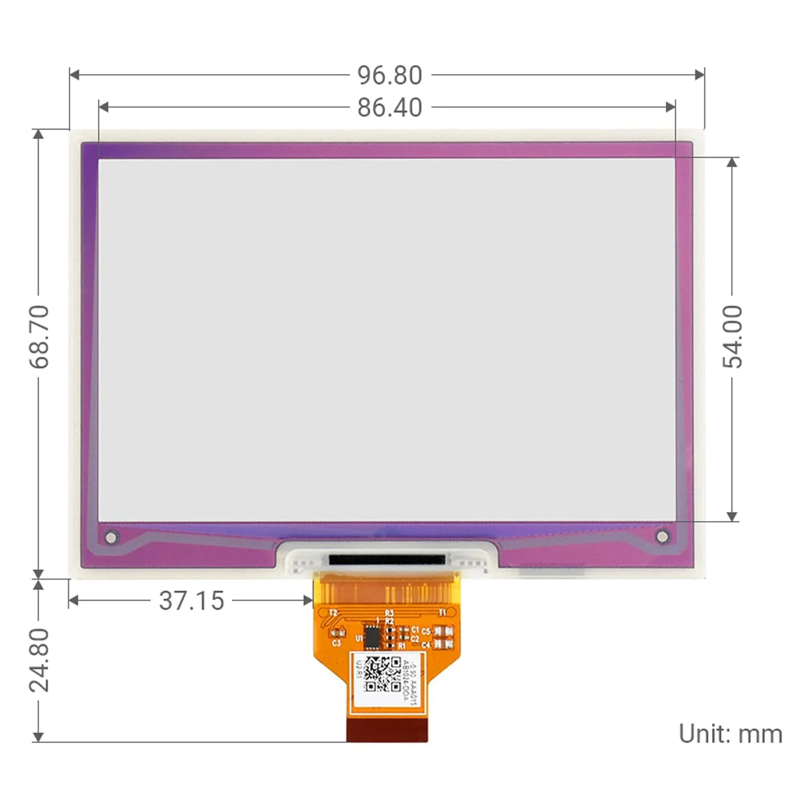 4.01" ACeP 7-Color ePaper Display Raw Panel (640x400) - Image 6