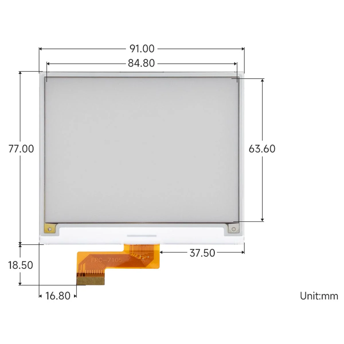 4.2" ePaper Display Raw Panel - Red/Yellow/Black/White (400x300) - Image 6