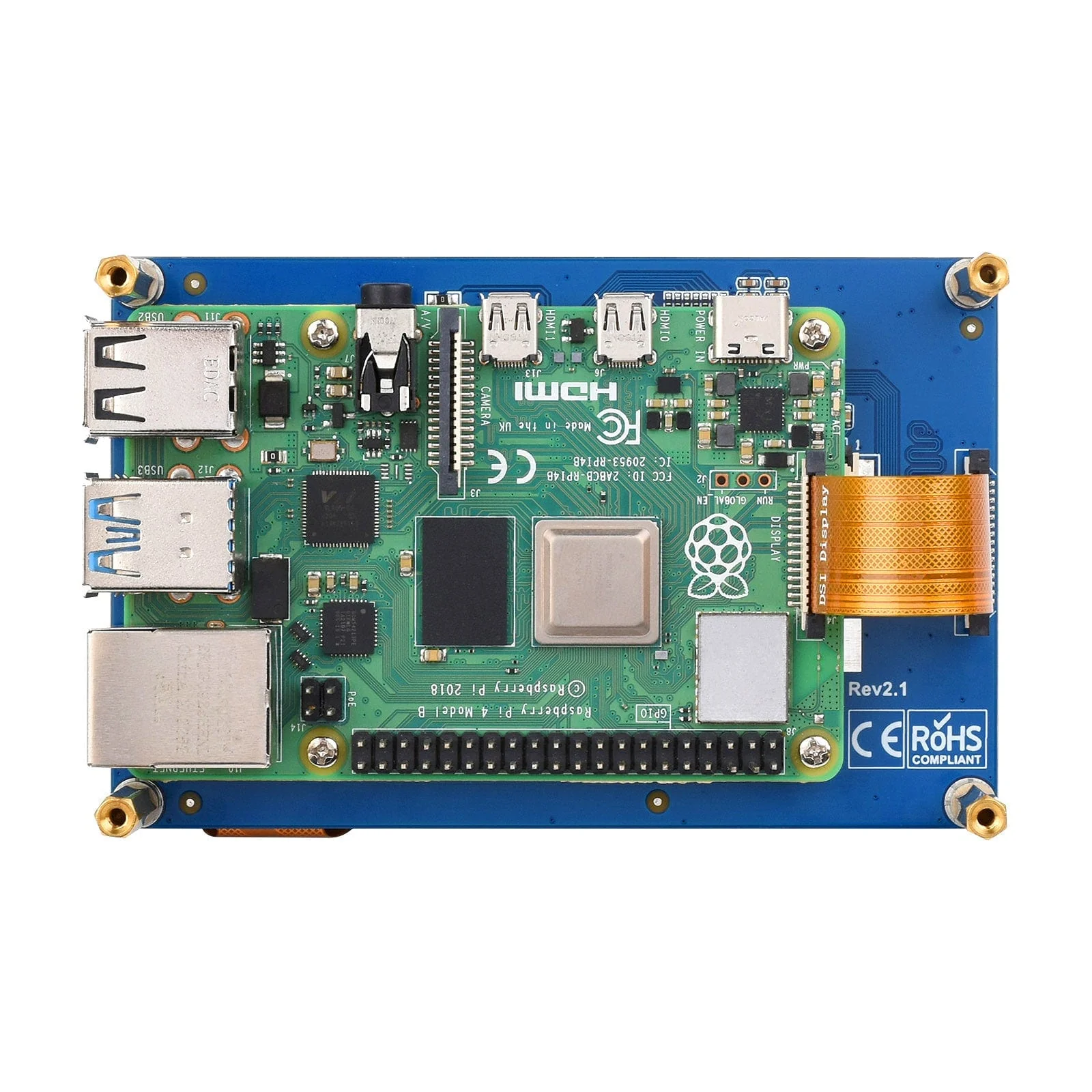4.3" DSI QLED Capacitive Touch Display for Raspberry Pi (800x480) - Image 4