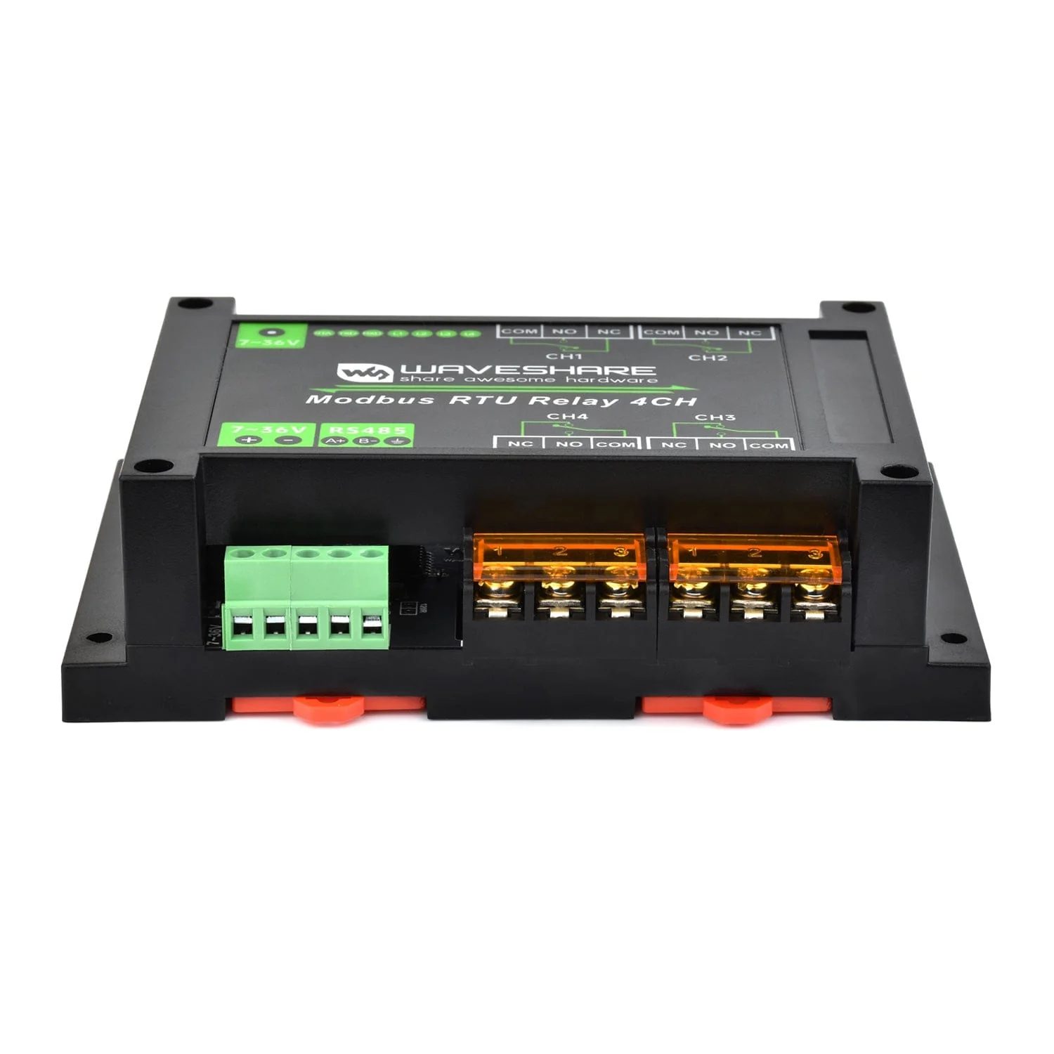 4-Channel Modbus RTU Relay Module with RS-485 Interface - Image 2