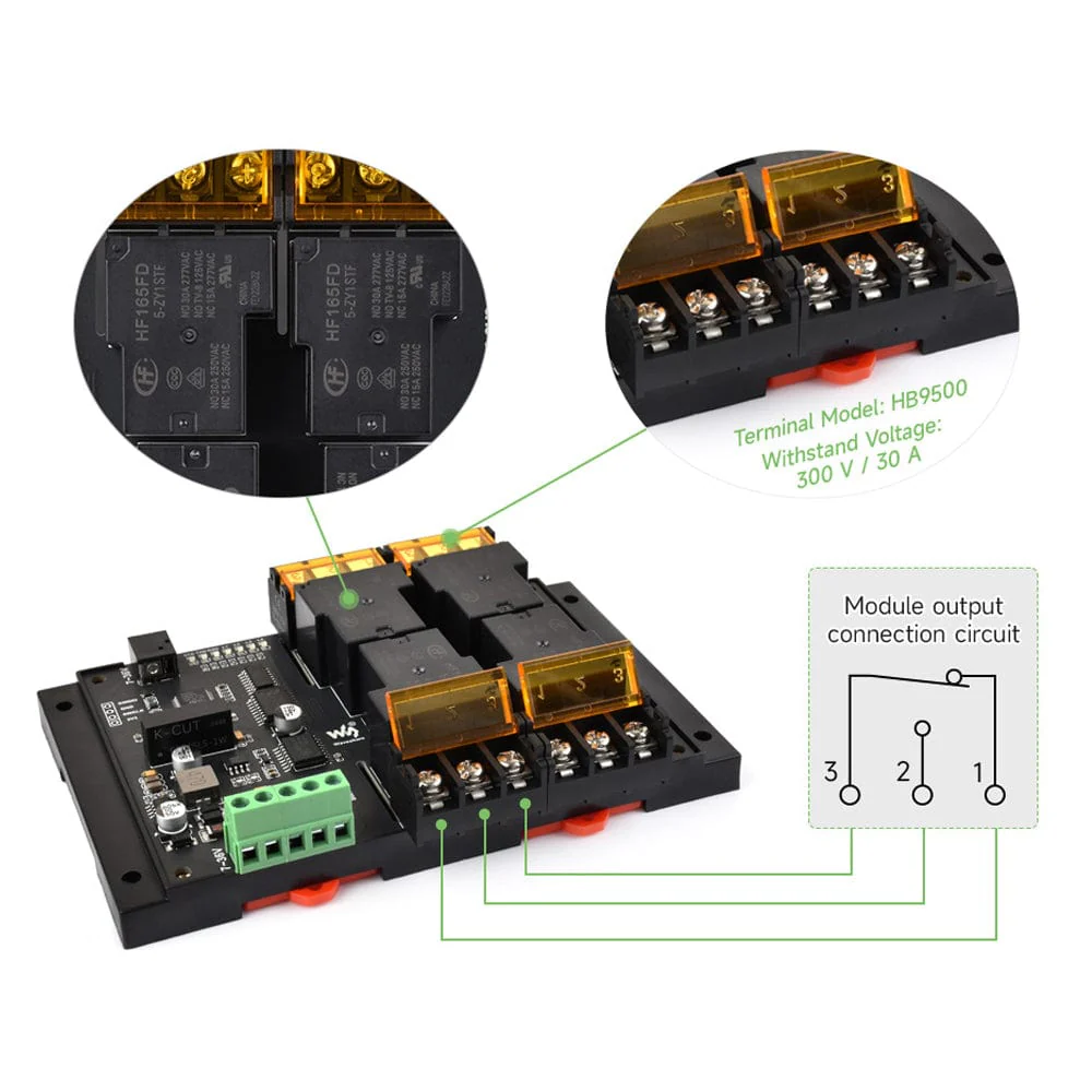 4-Channel Modbus RTU Relay Module with RS-485 Interface - Image 8