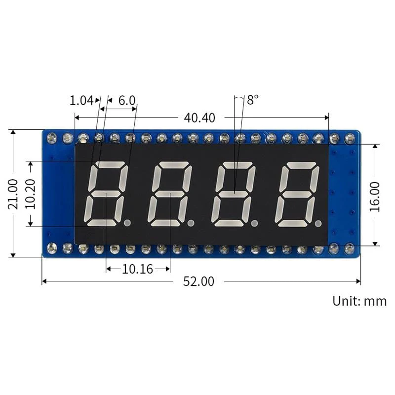 4-Digit 8-Segment Display Module for Raspberry Pi Pico - Image 7