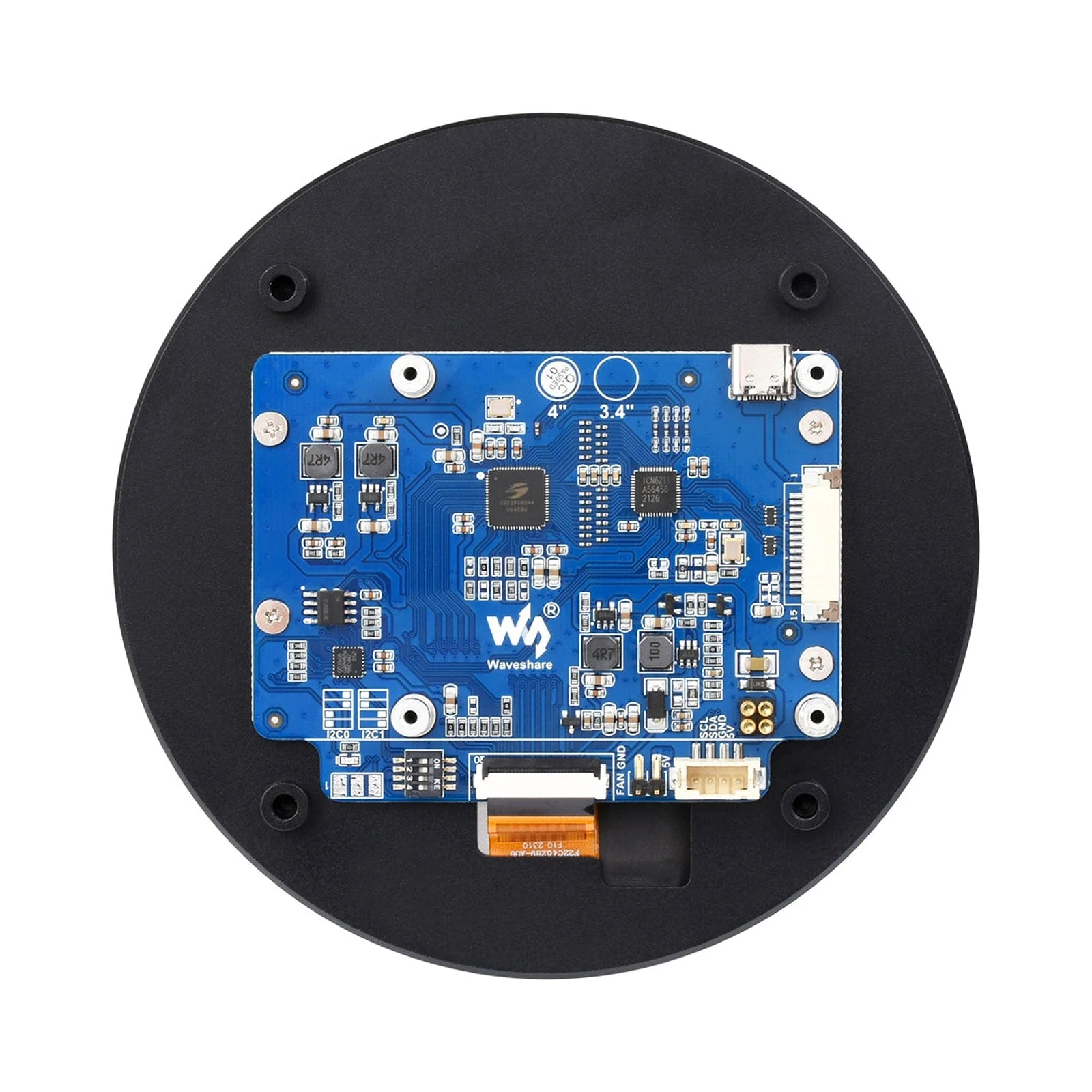4" DSI Round Touch Display for Raspberry Pi - Image 5