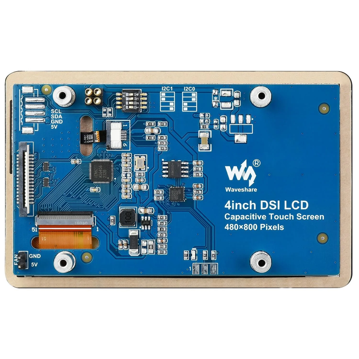 4" IPS Capacitive Touch DSI Display for Raspberry Pi (800x480) - Image 2