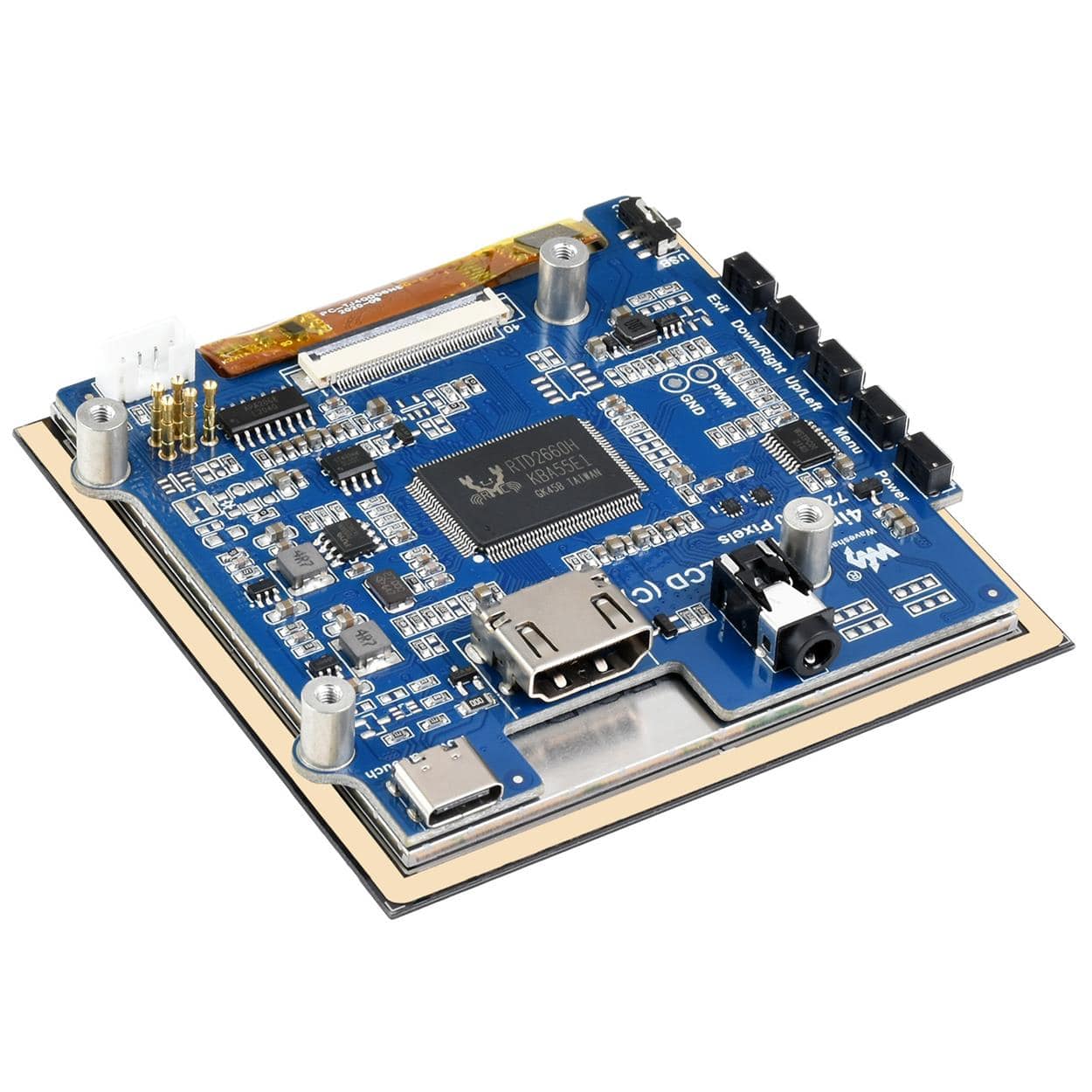 4" IPS HDMI Square Capacitive Touchscreen for Raspberry Pi (720x720) - Image 2