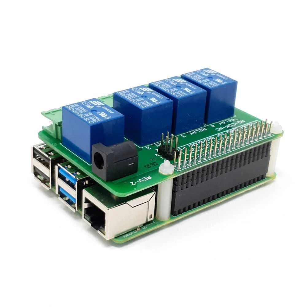 4-Relay Heavy Duty Stackable Card for Raspberry Pi [Discontinued] - Image 2