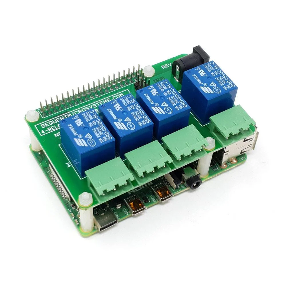 4-Relay Heavy Duty Stackable Card for Raspberry Pi [Discontinued] - Image 5