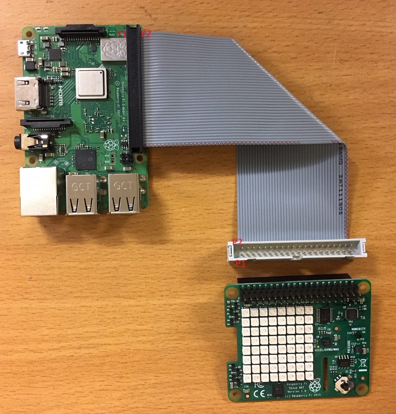 40-Pin GPIO Male to Female Ribbon Cable - 150mm - Image 3