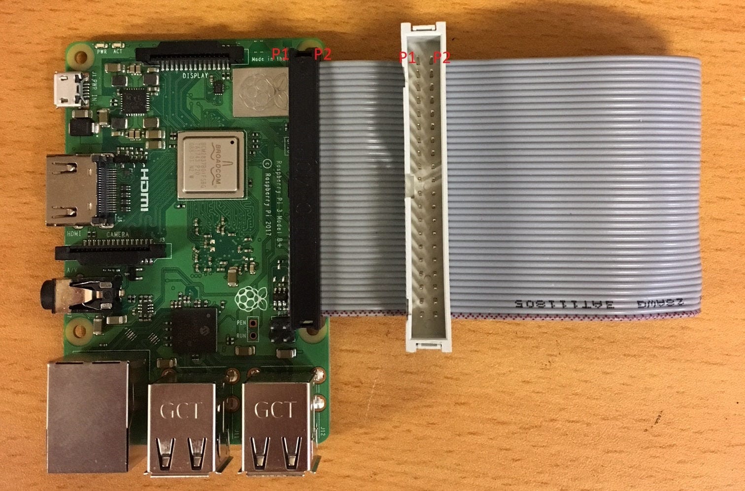 40-Pin GPIO Male to Female Ribbon Cable - 150mm - Image 4