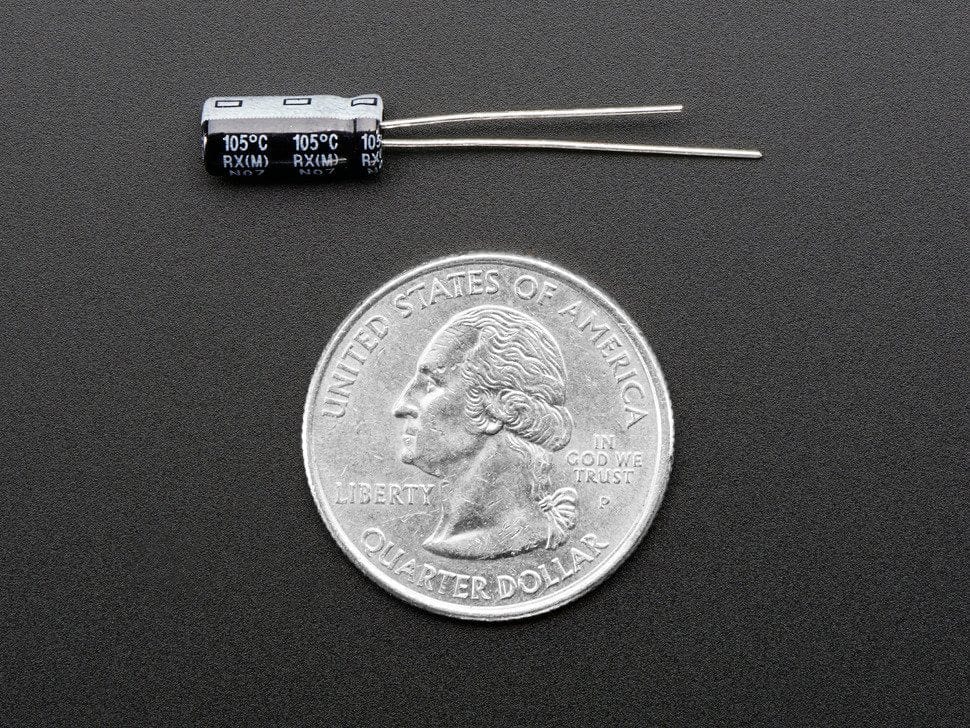 47uF 25V Electrolytic Capacitors - Pack of 10 - Image 3